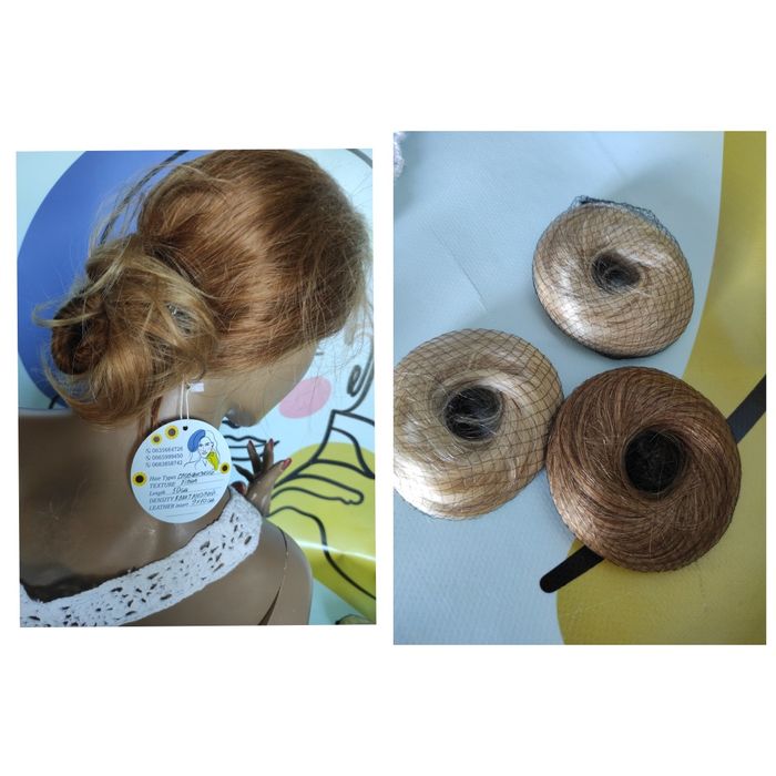 СНатуральная резинка бублик пучок шиньоны хвостик