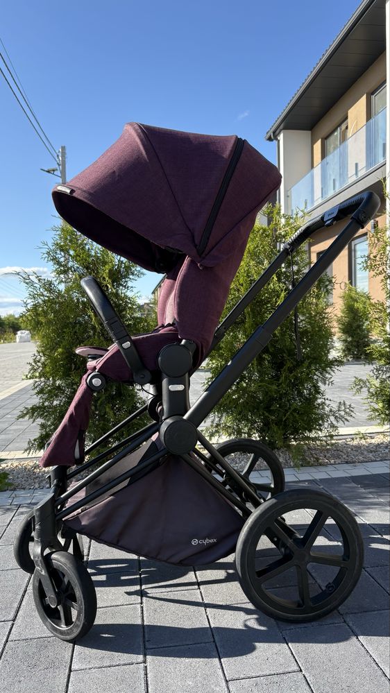 Cybex Priam коляска + автолюлька Cybex Cloud Q + база isofix