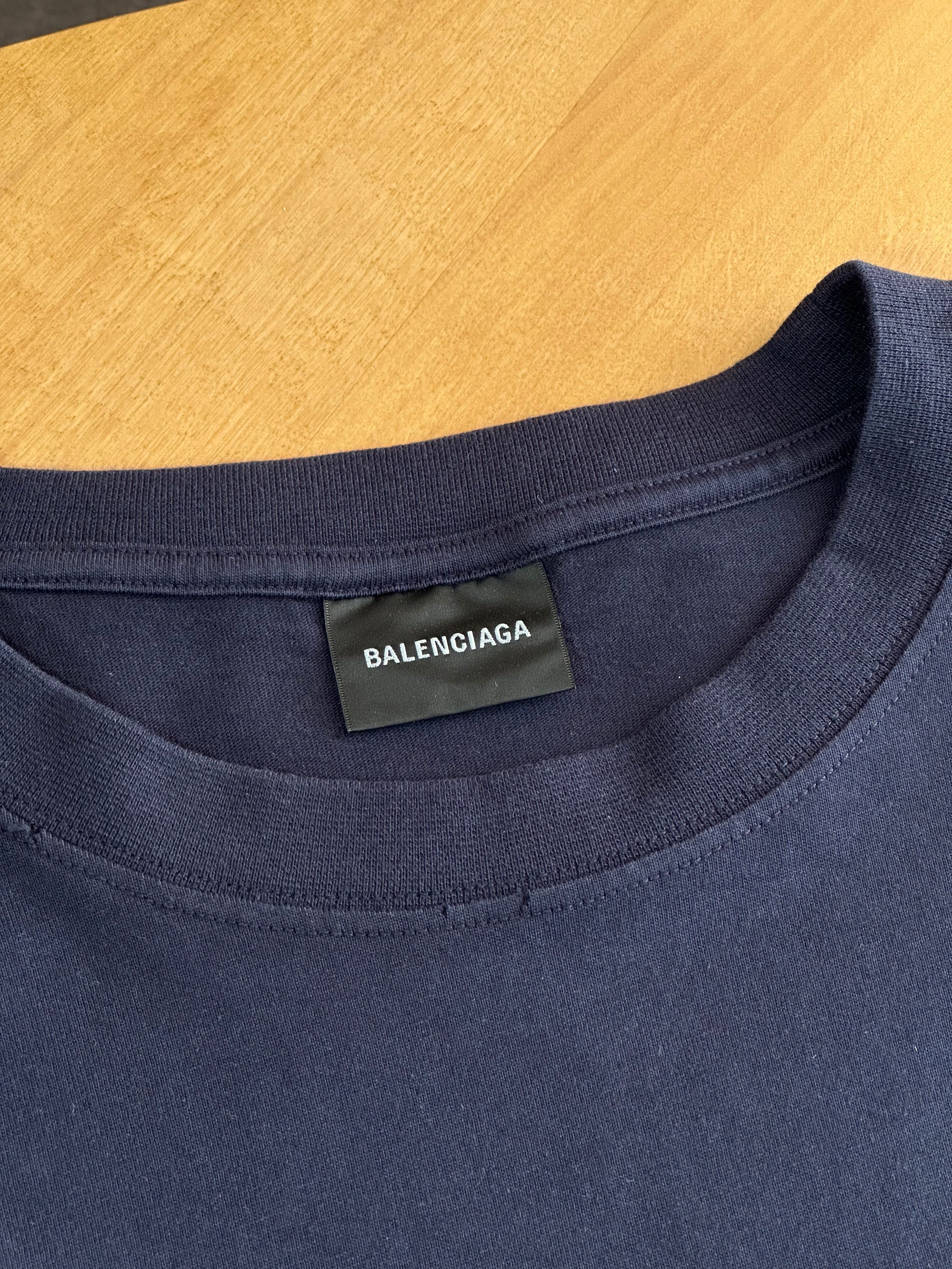 Balenciaga Oversized Blue Tee футболка оригинал баленсиага