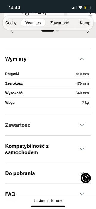 Fotelik smochodowy Cybex Solution X-Fix
