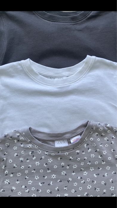 Nowy zestaw 3 koszulek Zara 110