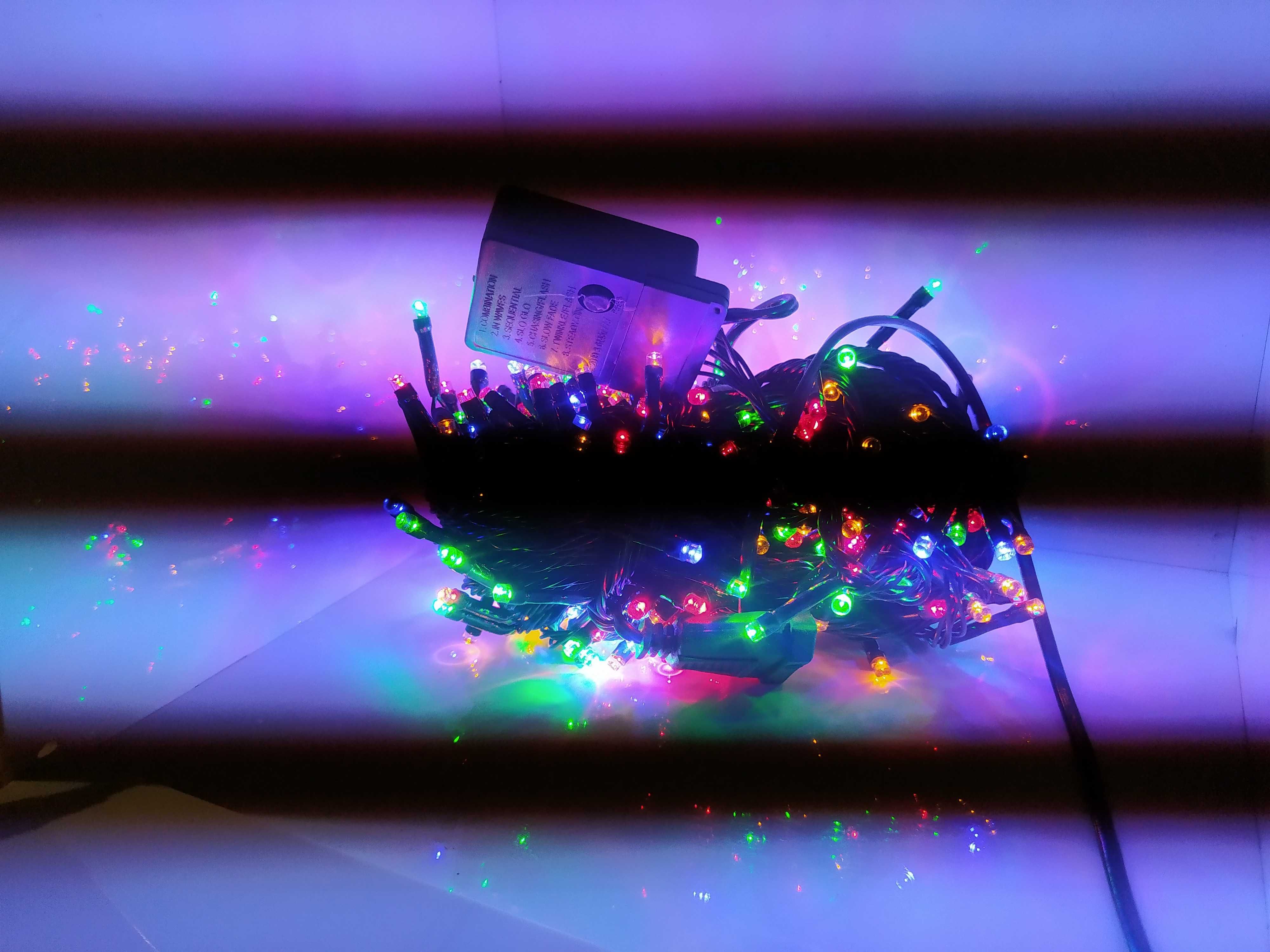 Lampki choinkowe 100 led multikolor 7 metrów długie promocja kolorowe