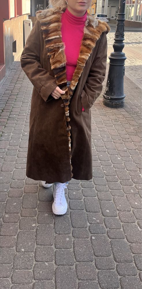 Skóra zamszowa z lisem