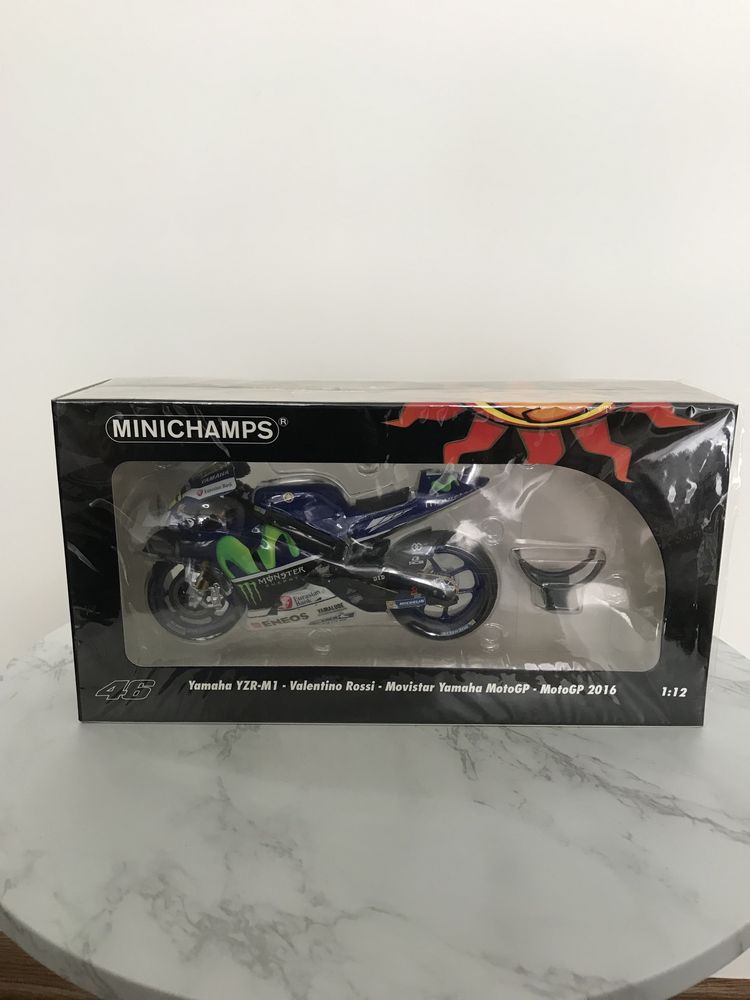 Model Motocykla Yamaha Vr46 Valentino Rossi Minichamps 1:12 Moto Gp