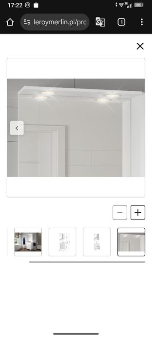 Lustro z szafką i oświetleniem