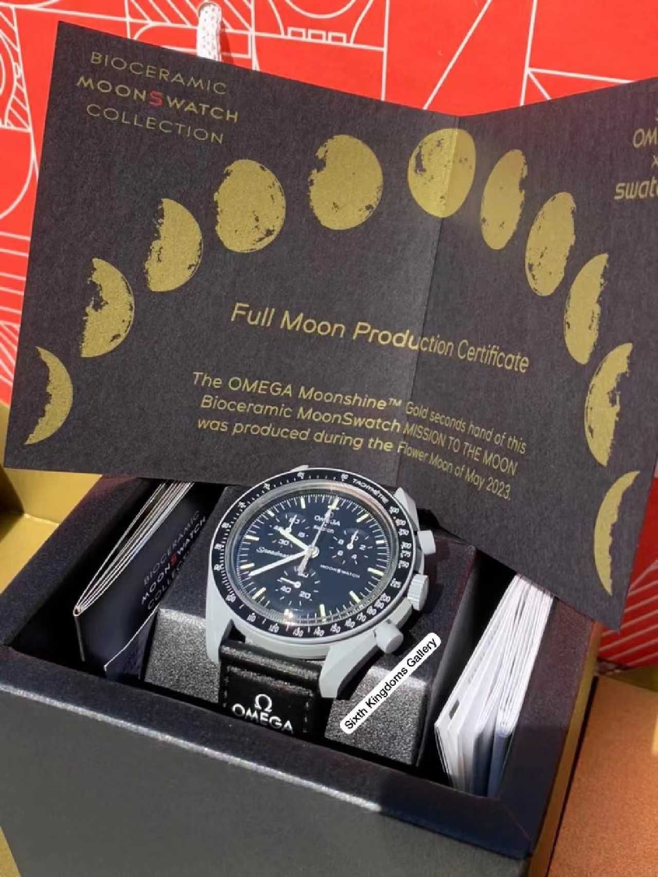 Swatch x Omega Bioceramic Moonswatch Mission To Moonphase Snoopy nowy