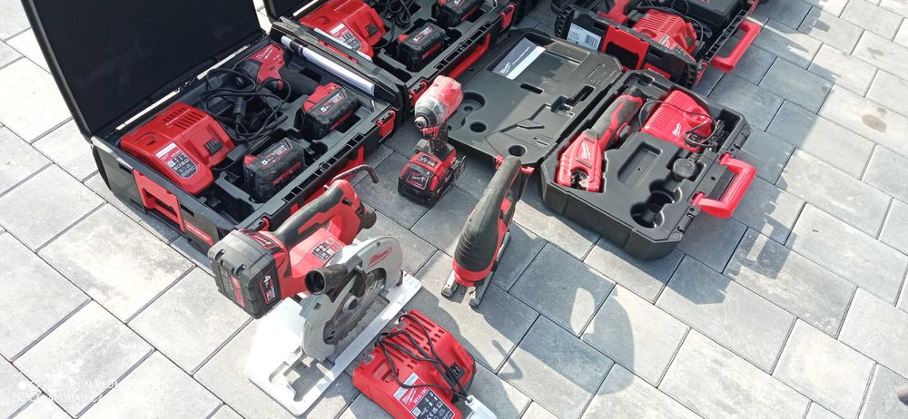 MILWAUKEE 18V Wkretarka Zakrętarka Młotowiertarka Pilarka Wyrzynarka