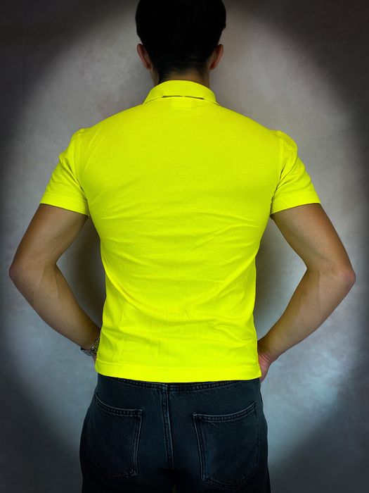 Nowa Stylowa Żółta Męska Polo T-shirt «Lacoste» Koszulka / XS