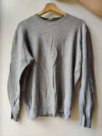 Massimo Dutti męski cienki popielaty sweter