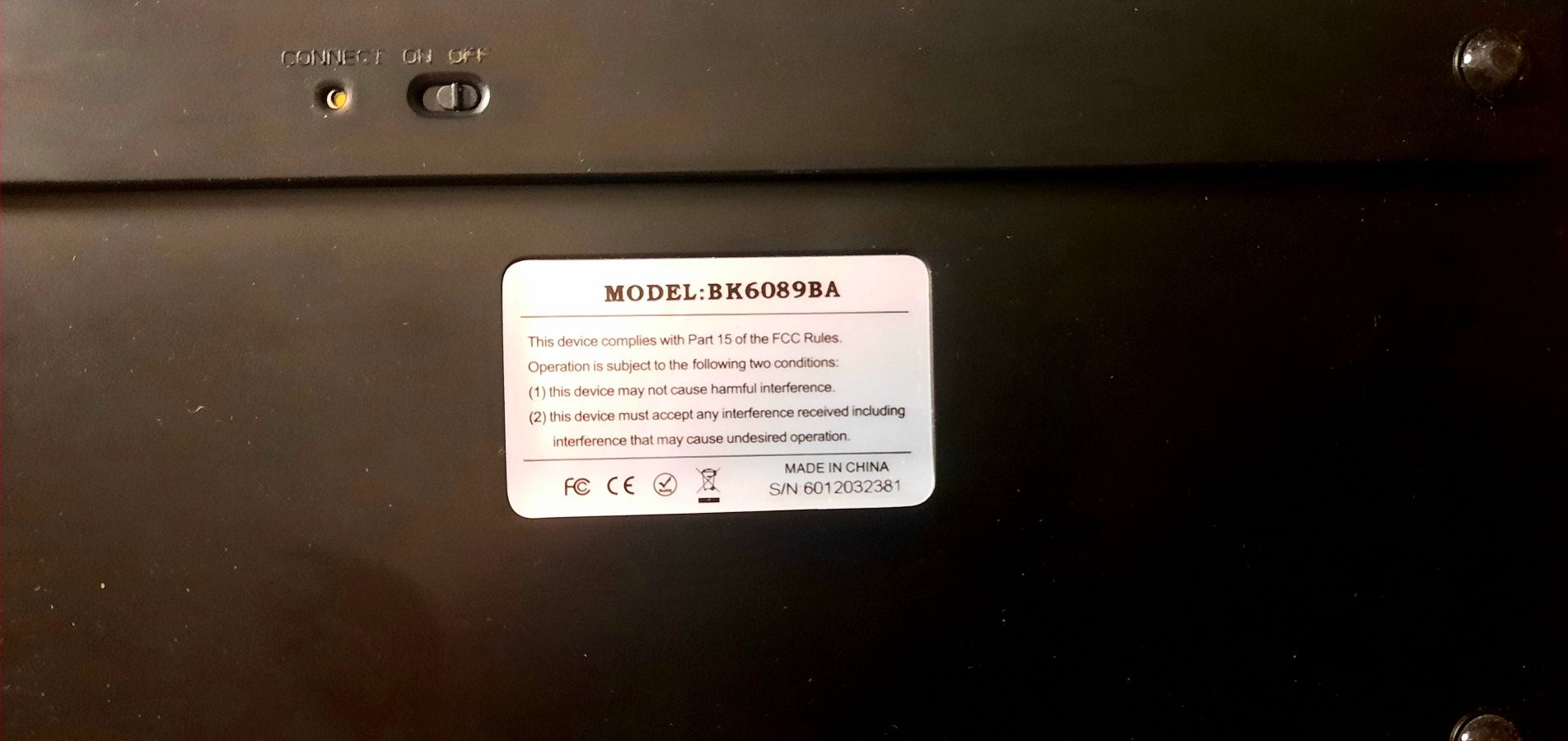 Ультратонка міні-бездротова Bluetooth-клавіатура 2.4 ГГц (Black)