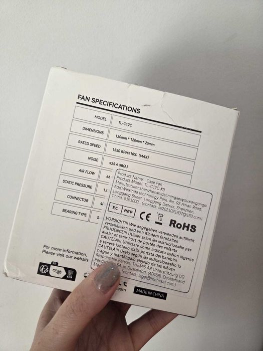 Pack 3x Ventoinhas Thermalright TL-C12C | 120mm | NOVAS