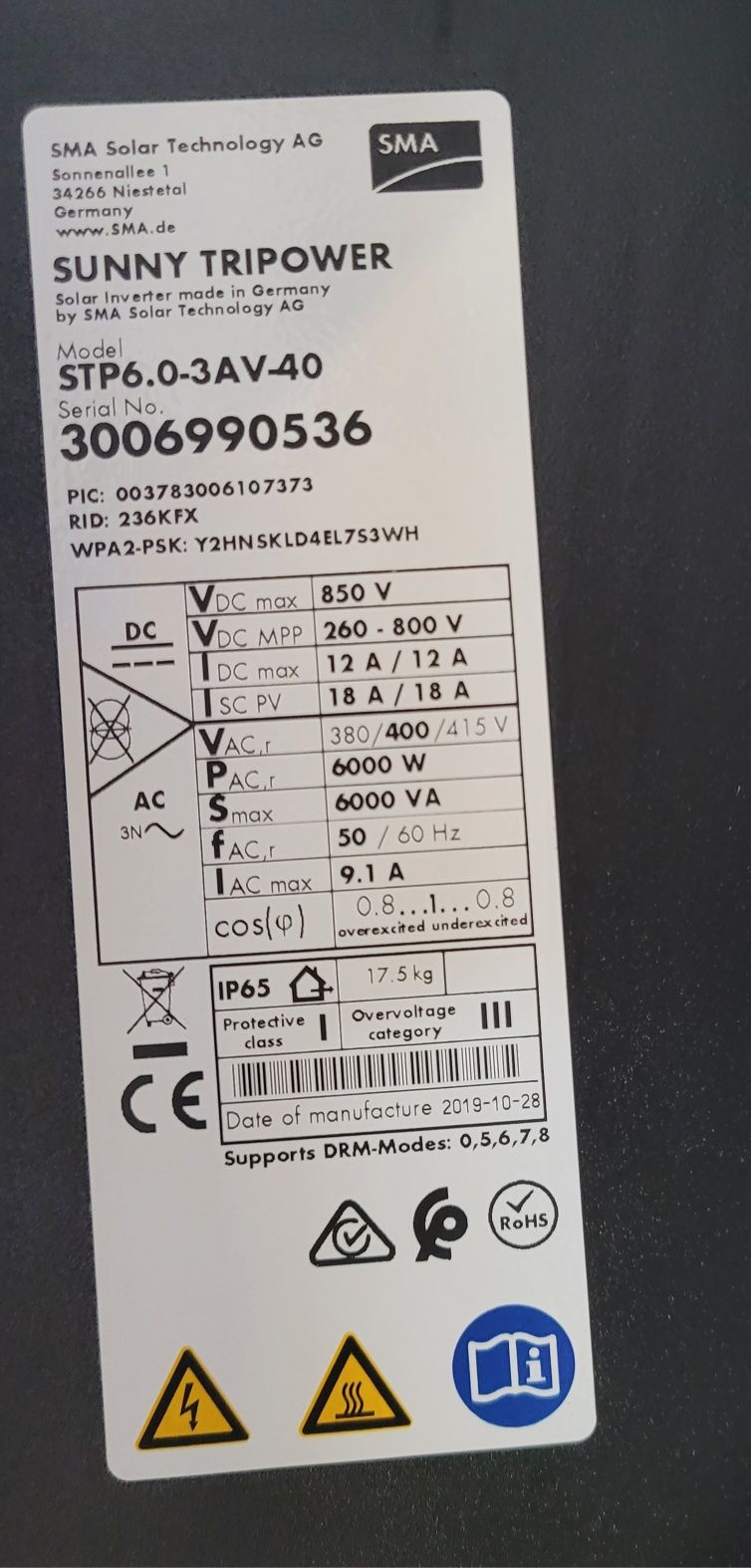 Falownik SMA 6 kW