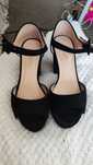 Sapato sandália preto camurça 36