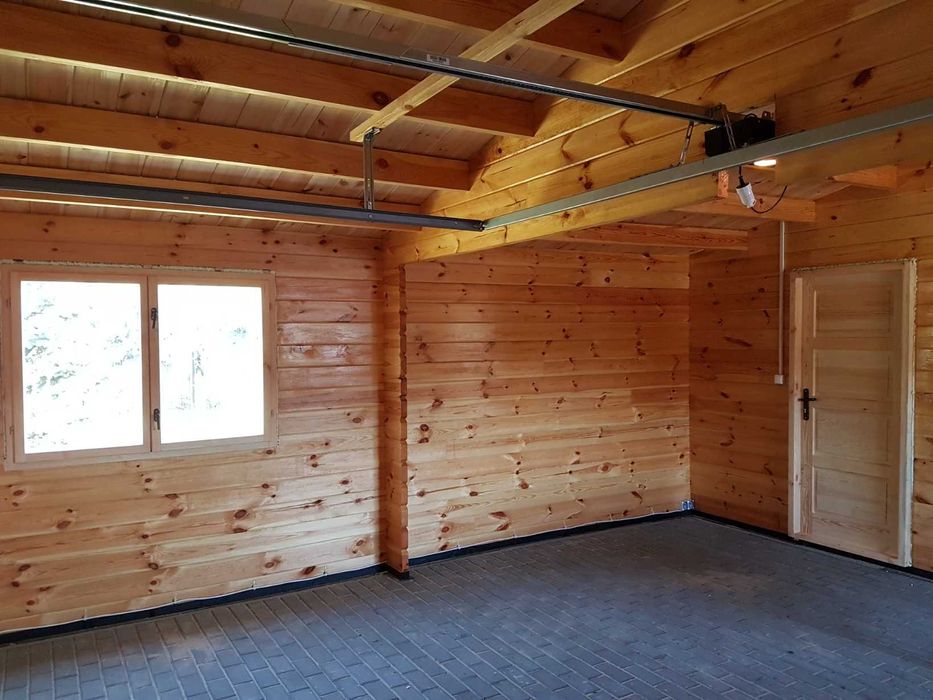 Garaż drewniany domek gosp od19,8m2 ściana z litego drewna gr od 44mm