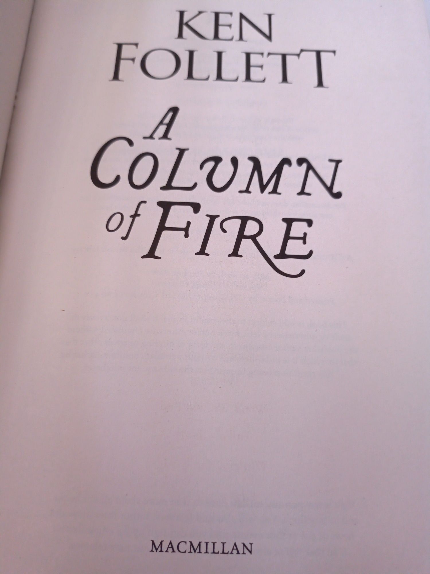 A Column of Fire - Follett