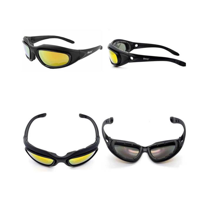 Óculos tácticos 4 Lentes intercambiáveis anti UV polarizados