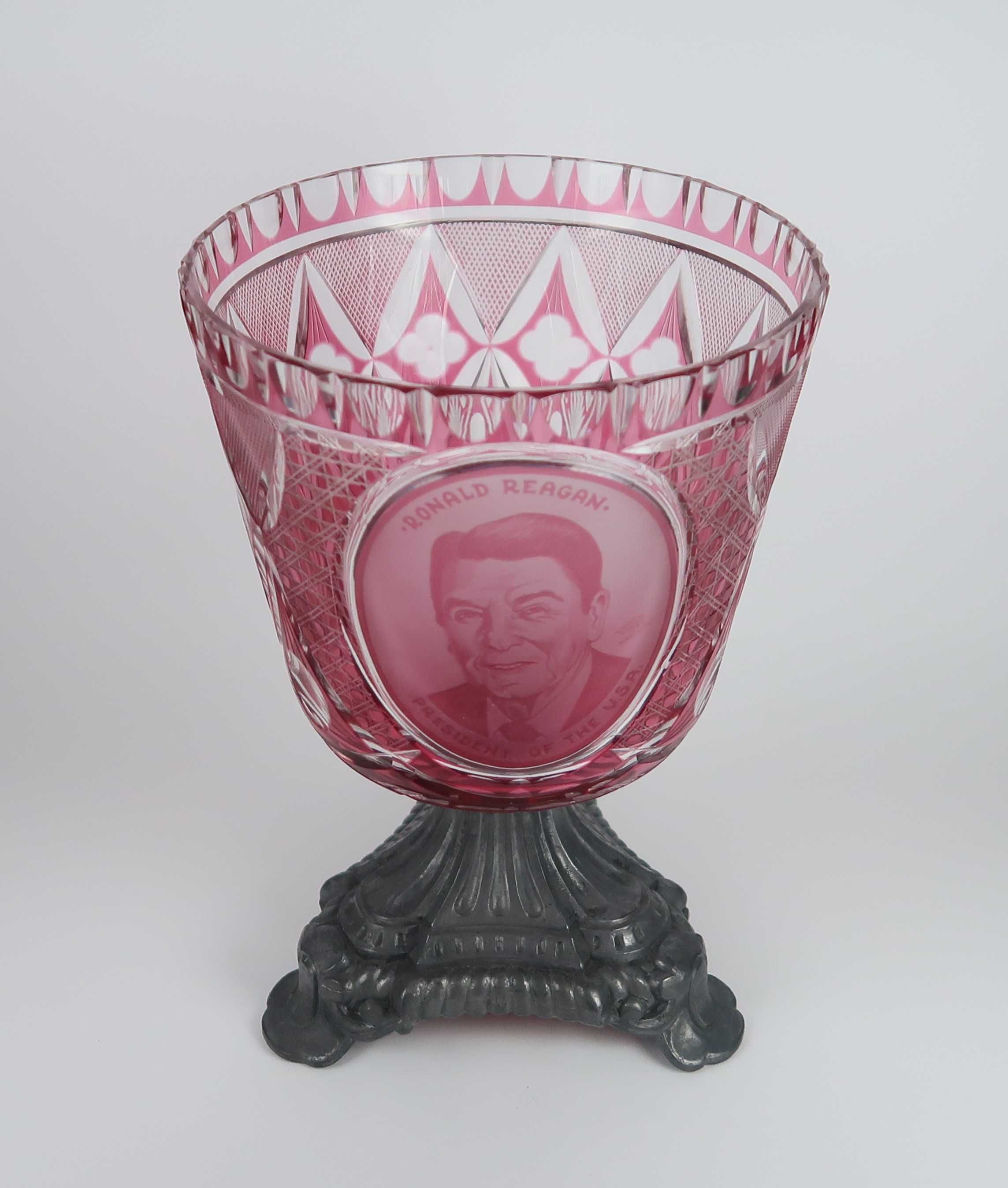 Taça Cristal Lapidado - Ronald Reagan