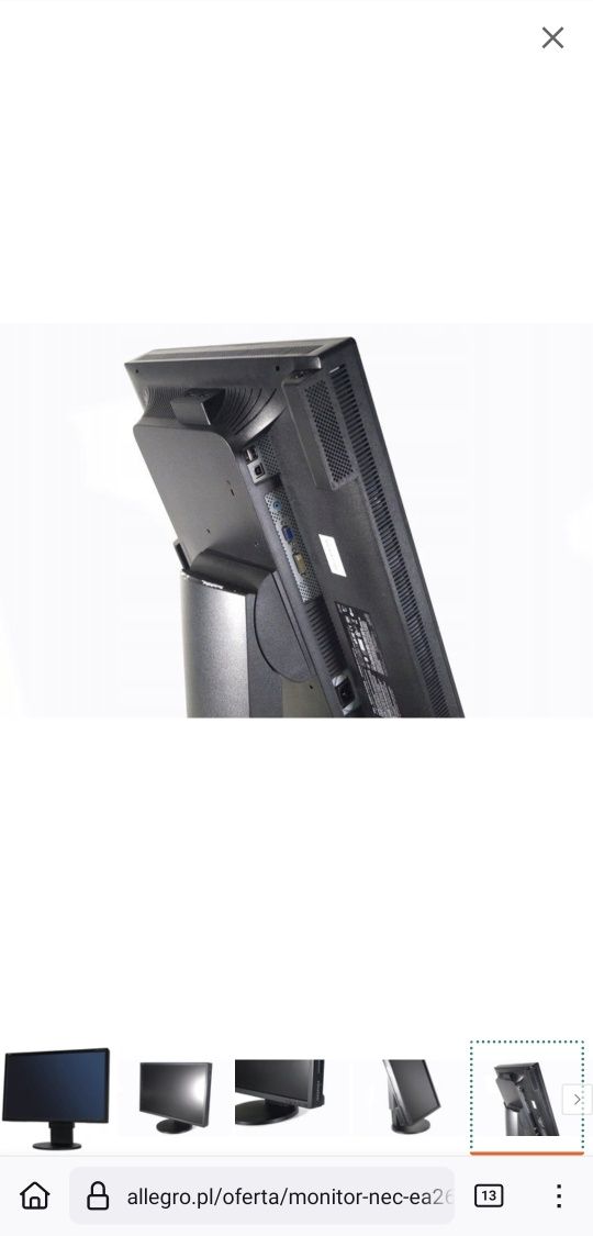 Monitor LCD NEC EA261WM MultiSync 26'' 1920x1200 DVI VGA CZARNY