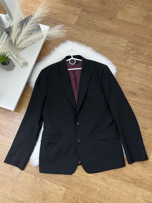 Оверсайз чорний жакет піджак пиджак блайзер батал 50 розмір матовий