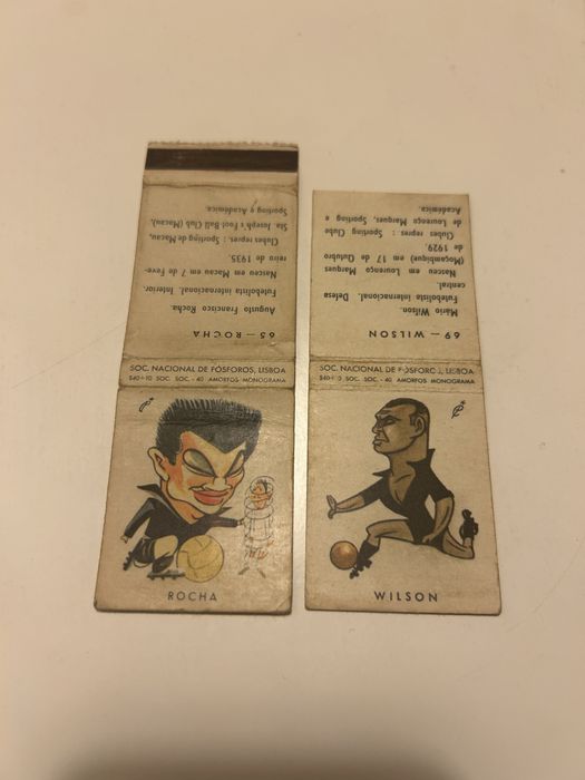 Académica 1961 cromos da bola caricaturas carteiras fósforos