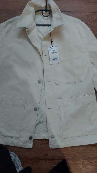 Універсальний жикет Zara оверсайз (Overshirt Jacket), льон/бавовна