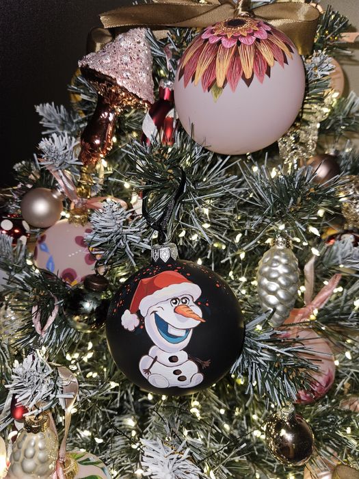 Ręcznie malowana bombka szklana Olaf Kraina Lodu