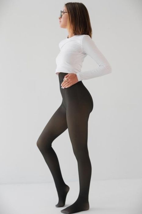 Женские Капроновые Колготы Зимнее Утеплены Флисом С Эфектом Голых Ног