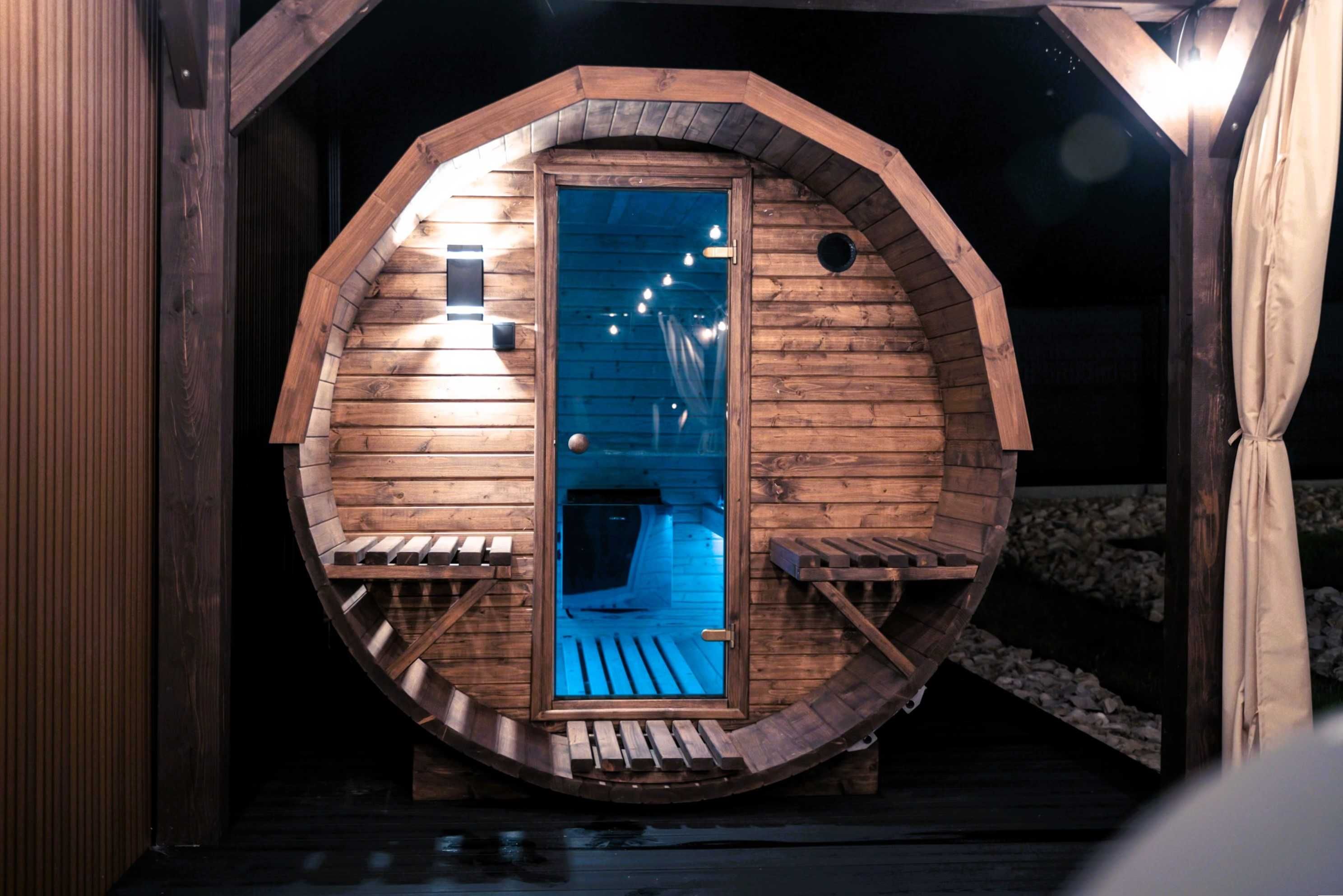 Sauna Ogrodowa Beczka 2,5m Świerk Skandynawski