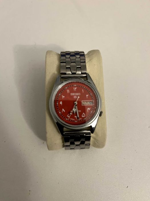 Relogio Seiko 5 Automático (Mostrador Vermelho) – Ícone Seiko