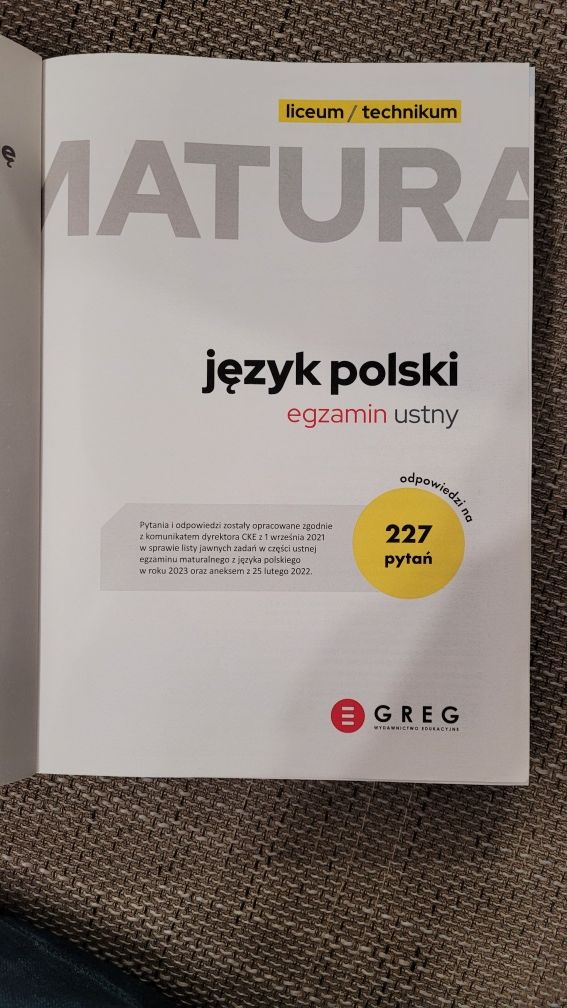 Matura język polski egzamin ustny