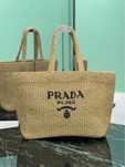 Prada torba plażowa rafia
