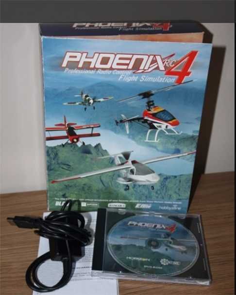 Troco-Simulador vôo profissional PhoenixR/C4;radio Spektrum DX5e;