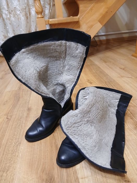 Зимові шкіряні чоботи