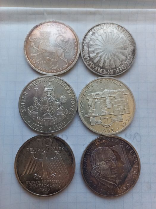 10 марок ФРГ серебро