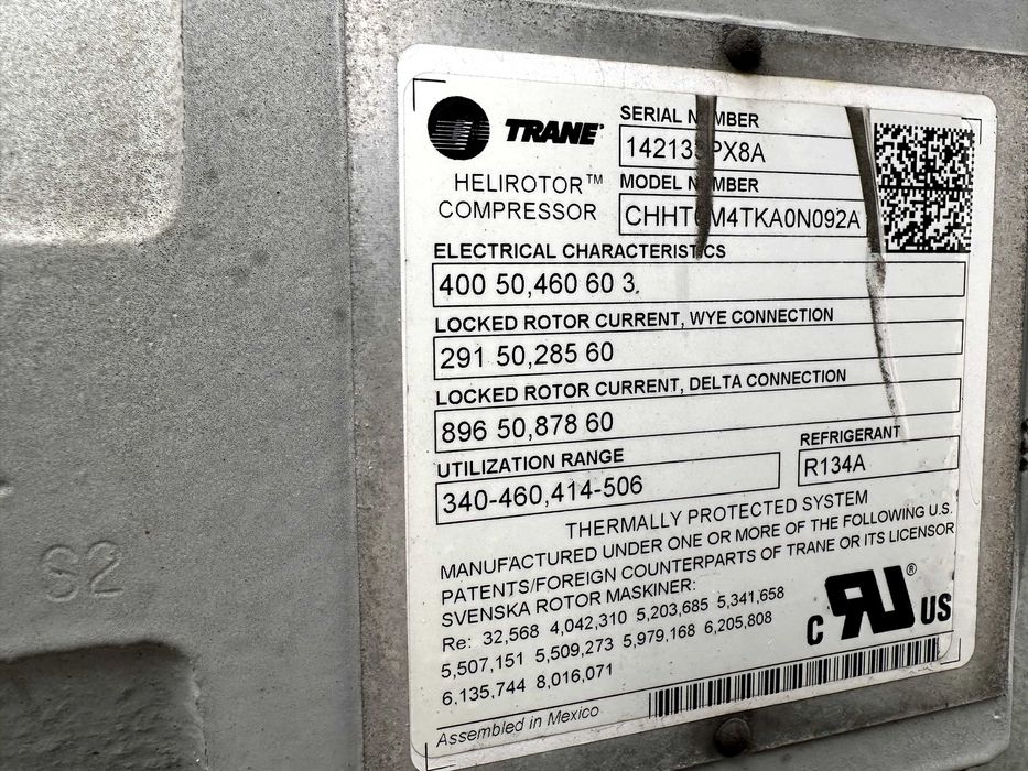 Sprężarka śrubowa Trane CHHT0M4TKA0N092A 289,9 kW