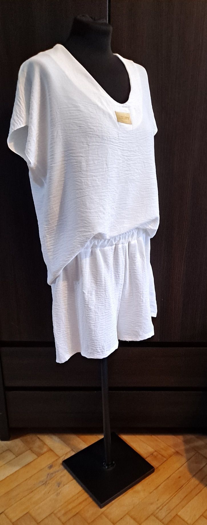 Komplet Luxury biały z wiskozy od s do xl