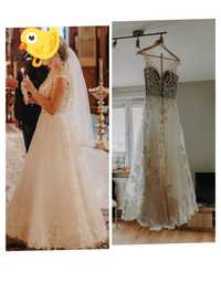 Suknia ślubna szyta na miarę, suknia z koronką literka A Catarina Kord