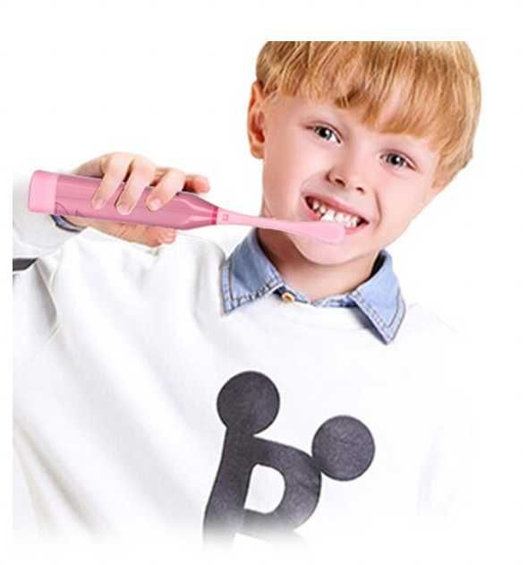 Детская электрическая зубная щетка ,звуковая чистка, сменные насадки
