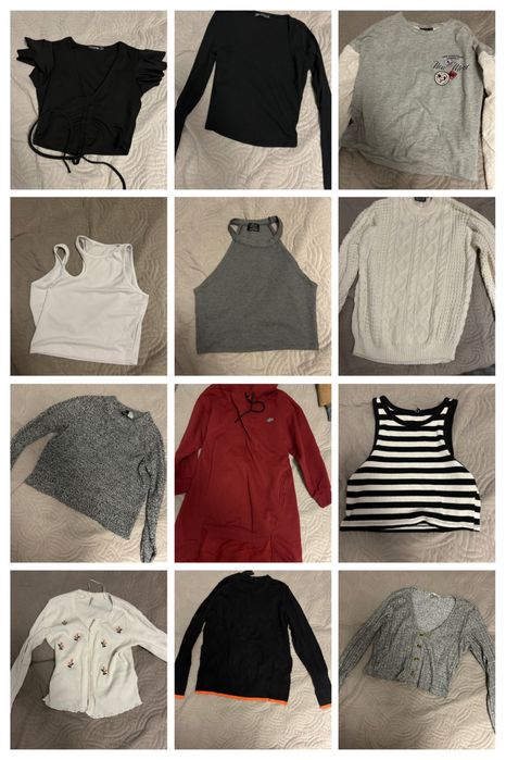 Ubrania paczka - spodnie i bluzki