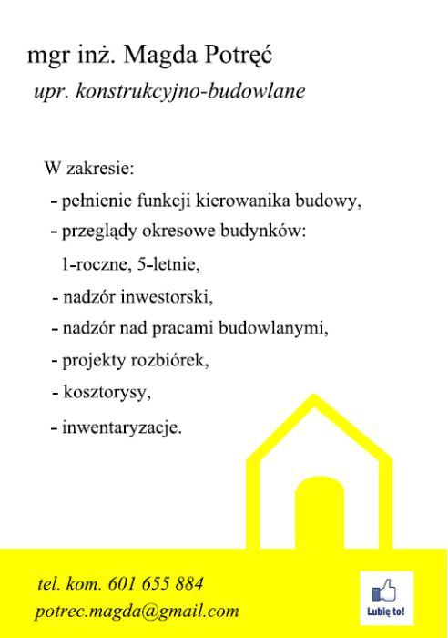 przeglądy okresowe budynków, kierownik budowy/robót,nadzór inwestorski