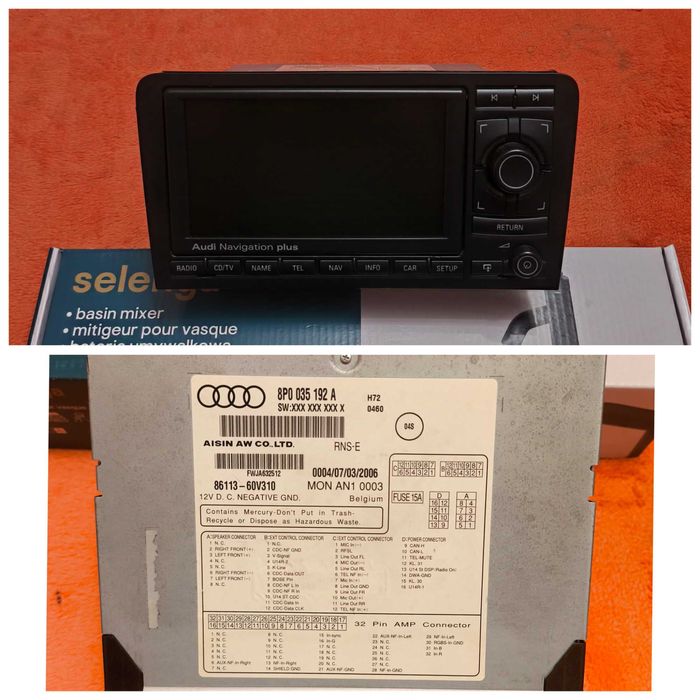 Rns-e Rns-e LED Audi A3 S3 8p Audi Navigation plus + kod Kosz 2Din !