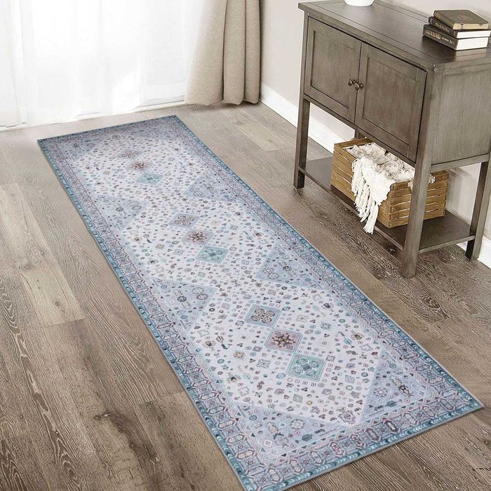 Dywan 80 x 300 cm chodnik antypoślizgowy vintage korytarz kuchnia