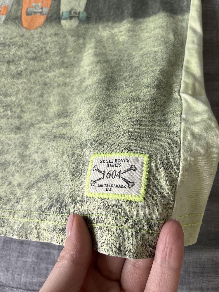 Żółta koszulka dla chłopca Zara r.146, t-shirt z nadrukiem