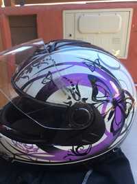 Capacete Airoh Aster-X Butterfly Violet Gloss