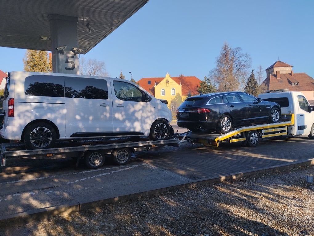 Transport aut maszyn budowlanych  motocykli  Belgia Holandia Niemcy