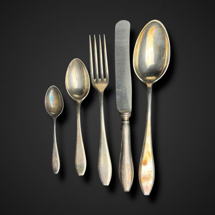 Sztućce platerowane WSW plater wzór poznański art deco b5/07198