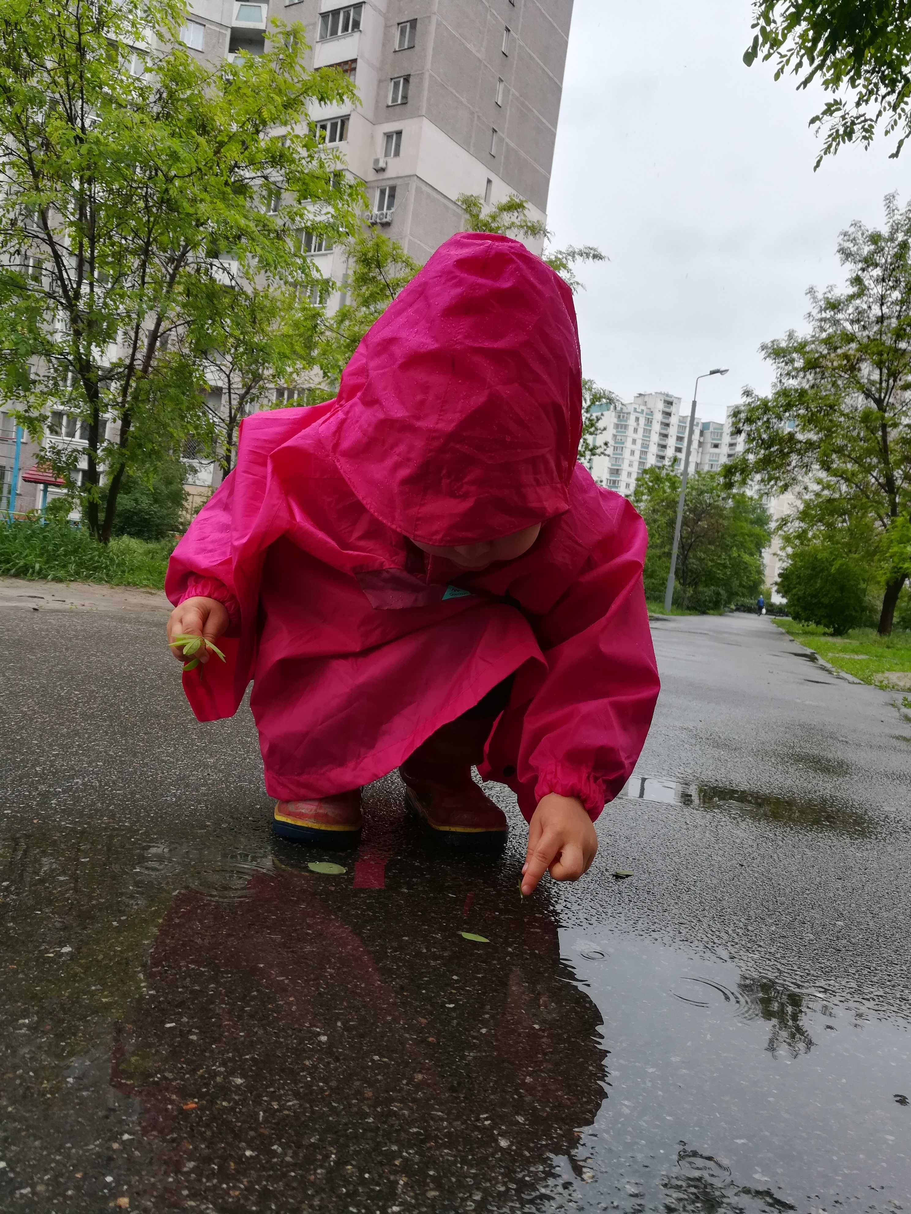 Дощовик-пончо Quechua накидка від дощу на дівчинку 2-4 роки (89-102см)