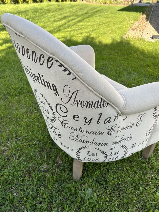 Fotel Belldeco lniany.