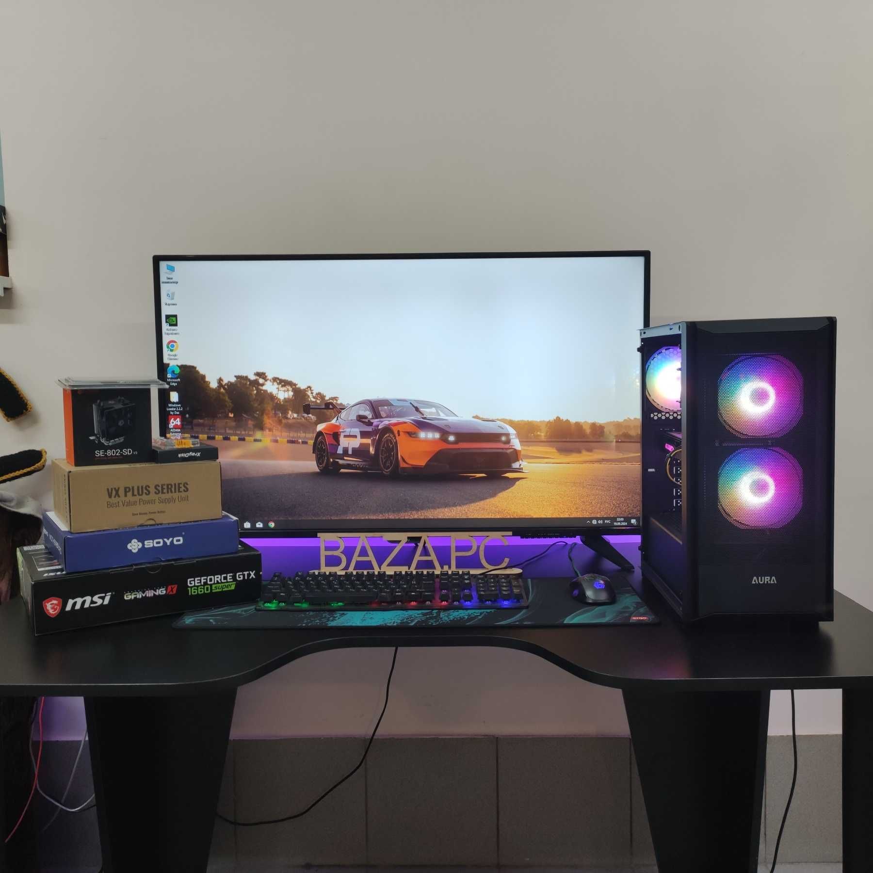 Компютер Новый Ryzen 5 5500, 16GB DDR4, MSI GTX 1660s 6GB, SSD 512GB