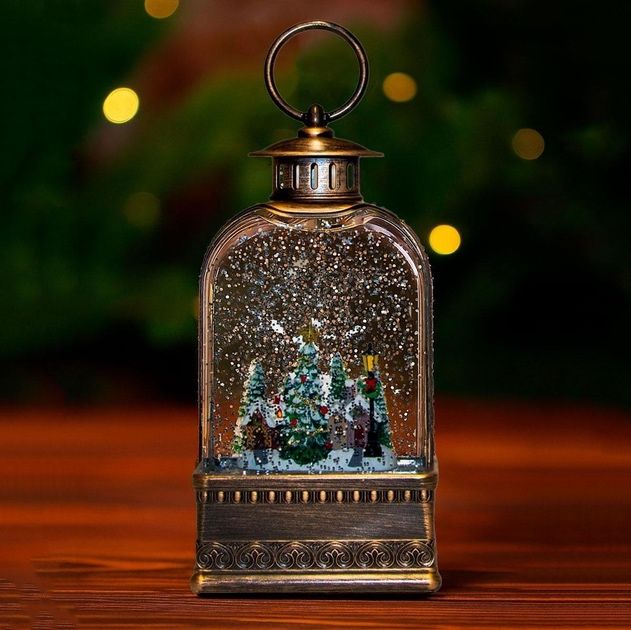 Новорічний світильник вінтажний ліхтар 23013